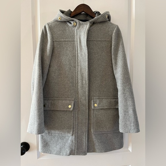 J. Crew Jackets & Blazers - J. Crew Women's Gray Pea Coat with Hood